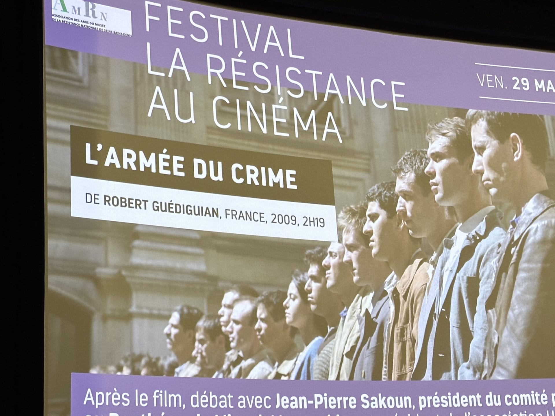 La résistance célébrée lors du 19ème festival de la résistance au cinéma